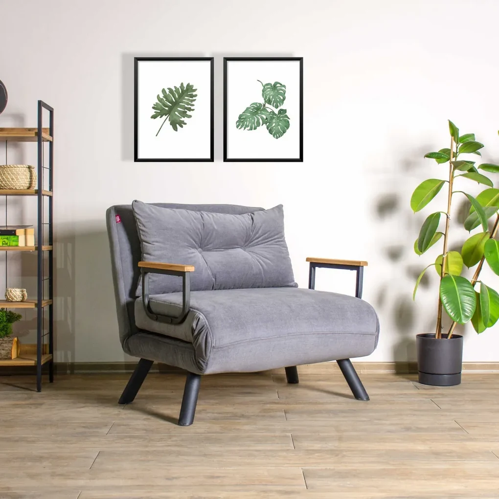Fotoliu Sando Single Grey