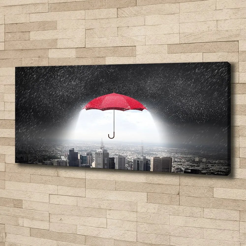 Tablou canvas Umbrela deasupra orașului