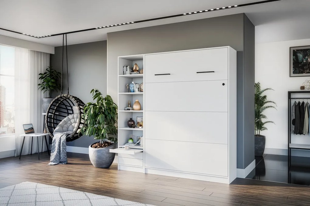 Dulap Modern Loft S pentru pat rabatabil vertical - alb mat