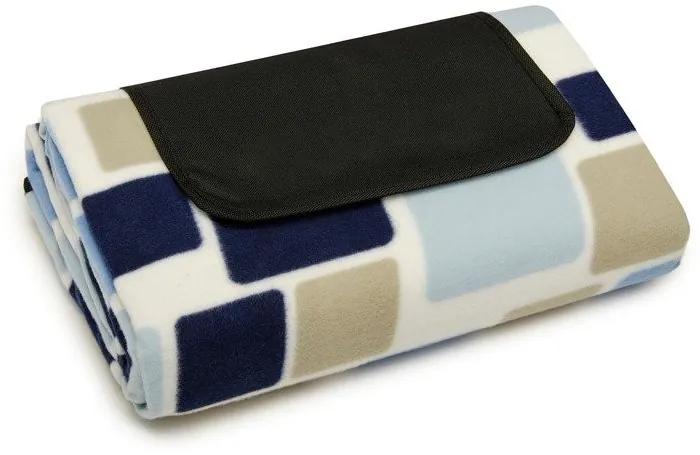 Pături colorate pentru picnic cu motiv de cuburi albastre