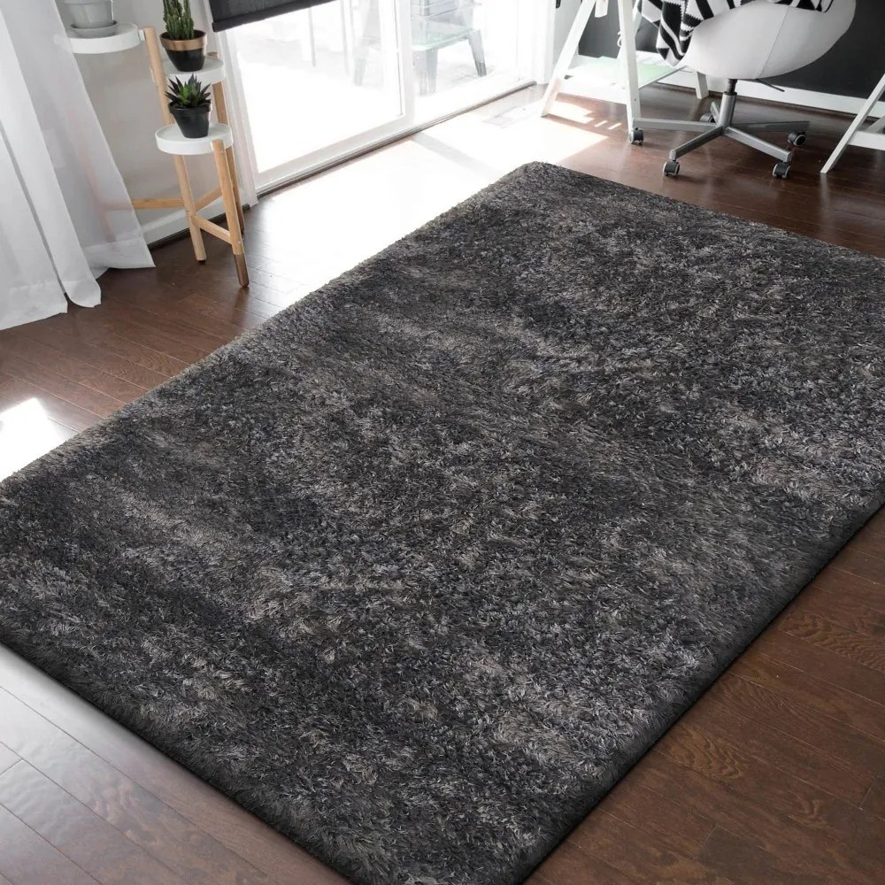 Covor shaggy gri închis Lăţime: 120 cm | Lungime: 170 cm