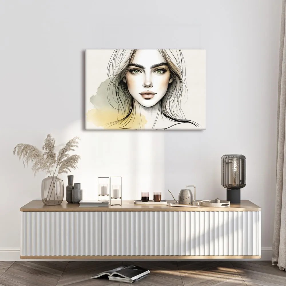 Tablou portret de femeie cu ochi expresivi