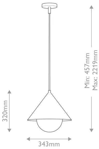 Alora Mood ALM-REMYCK-P-GD - Pendul REMYCK suspendat pe cablu, 1xE27/60W/230V, Ø34,3 cm, auriu