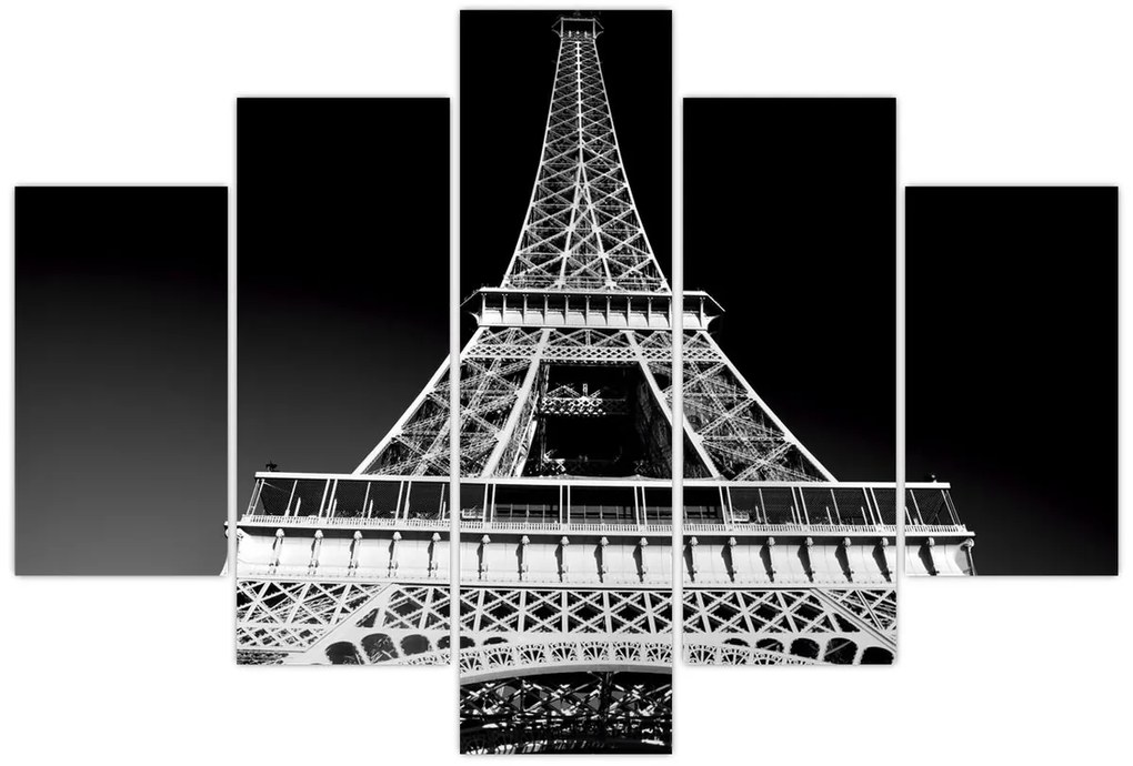 Tablou - Turnul Eiffel, alb-negru (150x105 cm)