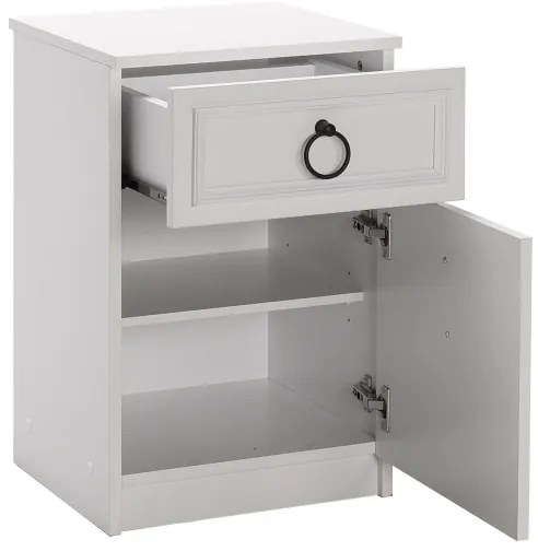 Noptieră 63x40 cm alb