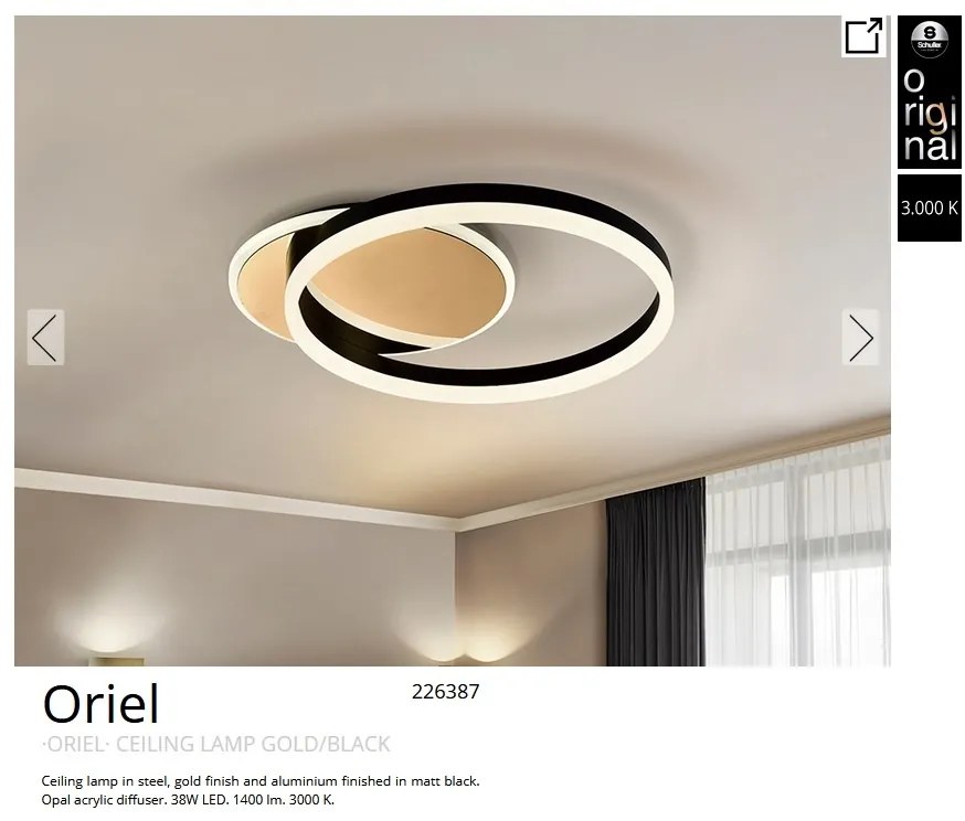 Lustra LED aplicata design modern circular Oriel