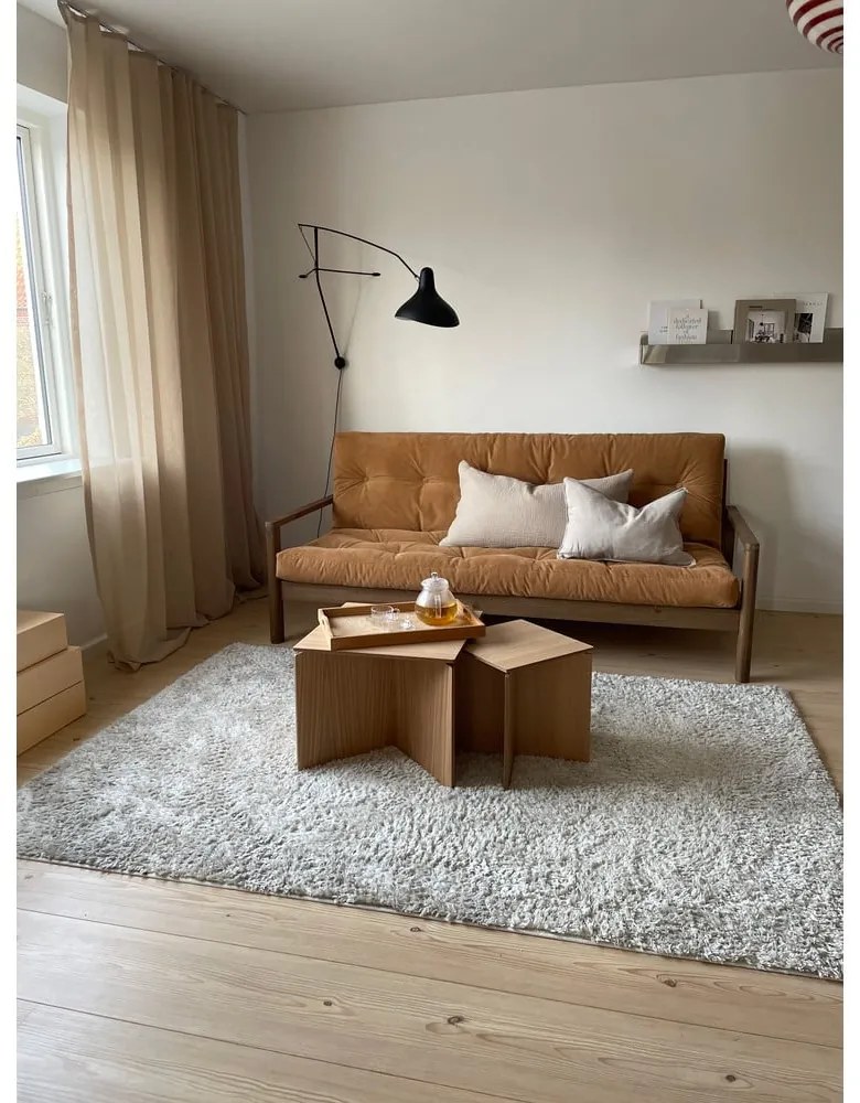 Canapea bej extensibilă cu tapițerie din in 205 cm Knob – Karup Design