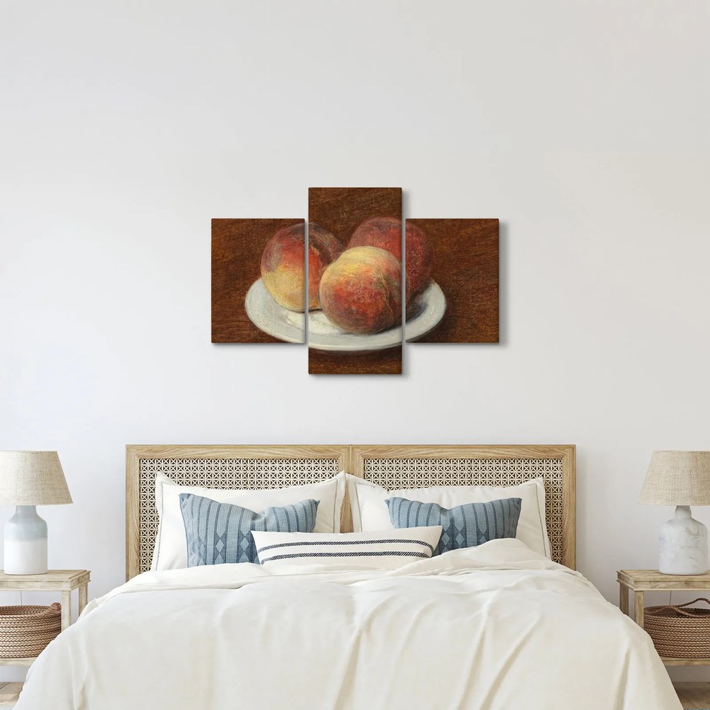 Tablou - Henri Fantin-Latour, Three Peaches on a Plate, reproducere (90x60 cm)