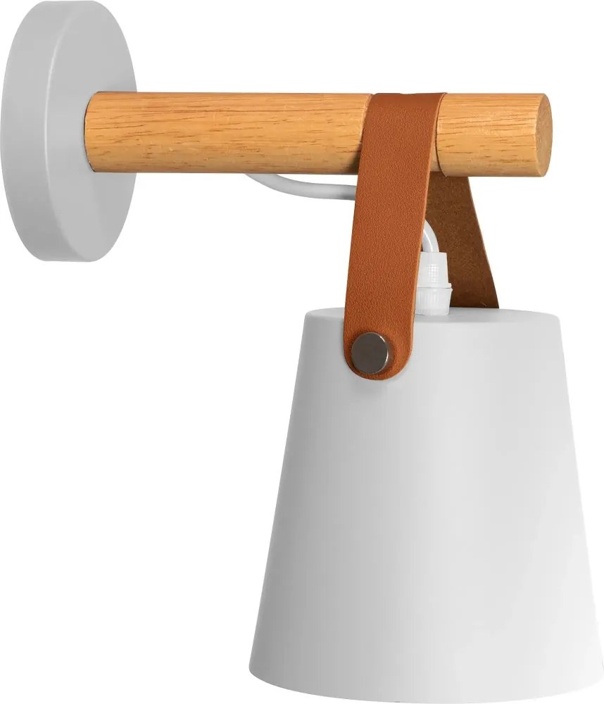 Aplică de design realizată din lemn și metal Gri