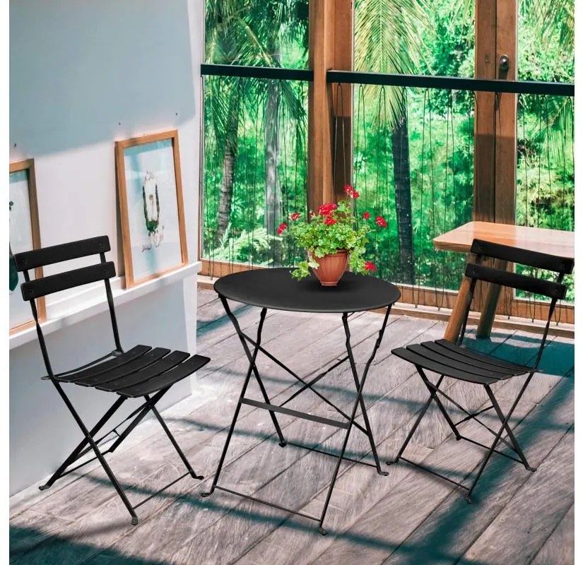 Set mobilier balcon Orosi (negru). 1088138