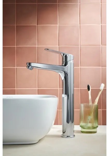 Baterie umyvadlová KFA Armatura 5552-712-00 + výpusť OTAVA 30,2 cm chrom lesklý