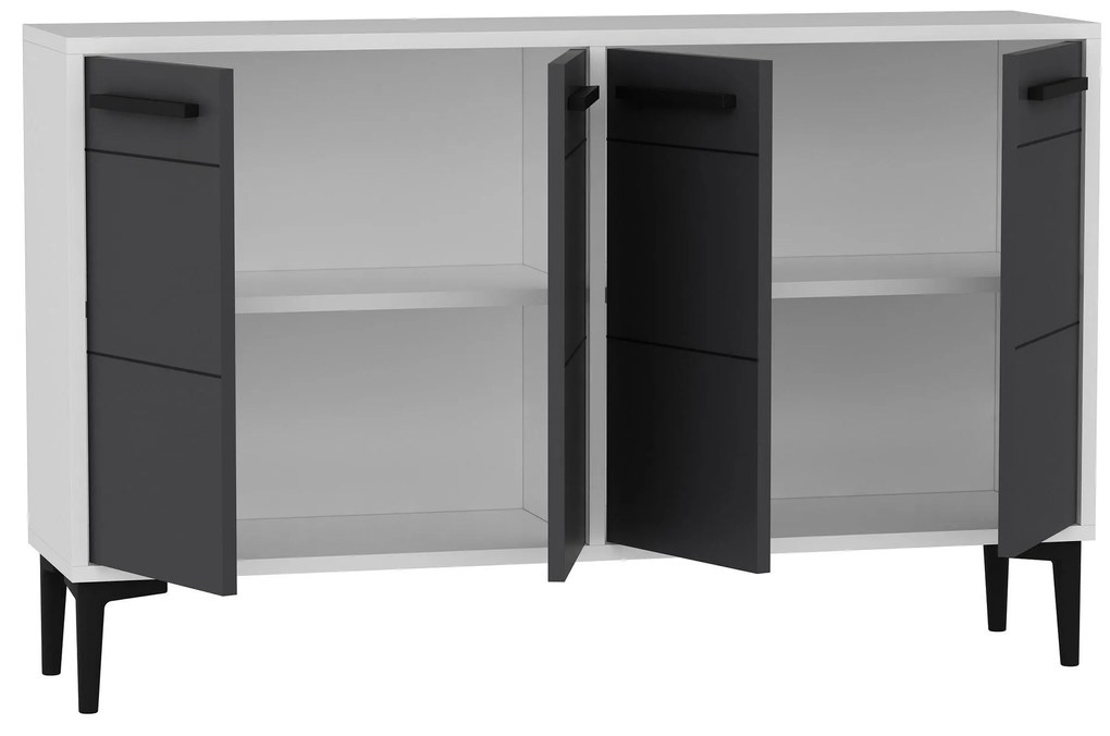 Comodă Daduko (alb + antracit) . 1095302