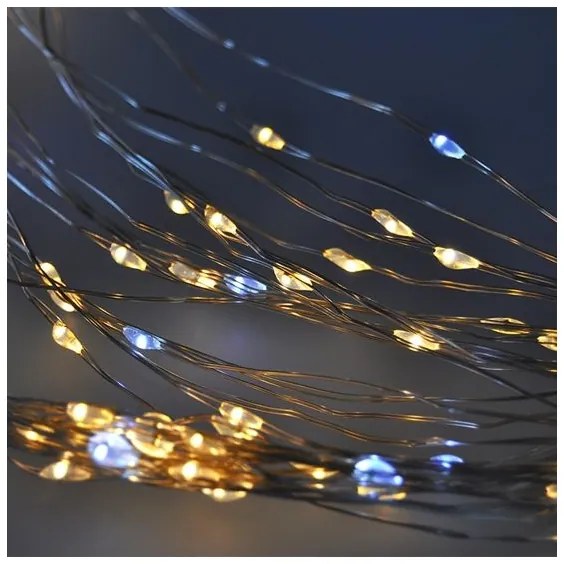 Brilagi - Perdea luminoasă LED de Crăciun 300xLED/8 funcții/3xAA/USB 1,2m alb cald