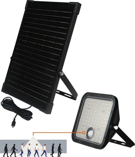 Proiector LED solar de exterior cu senzor LED/30W/6,4V IP65 3000/4000K