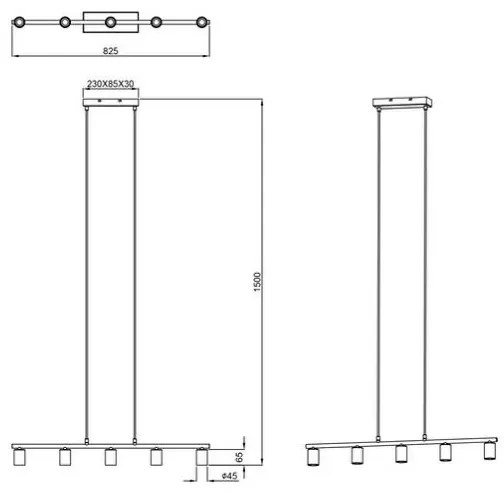 Lustră pe cablu VANNES 5xE27/40W/230V Reality