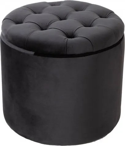 Taburete cu spatiu de depozitare Modern Barock 50cm, negru