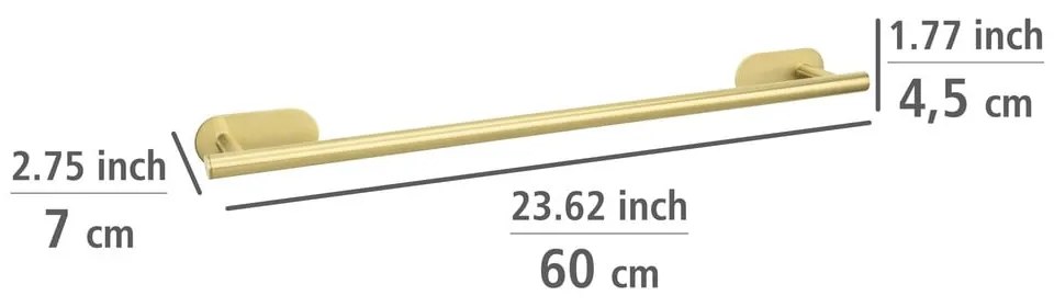 Suport pentru prosoape autoadeziv din oțel inoxidabil Orea Gold – Wenko