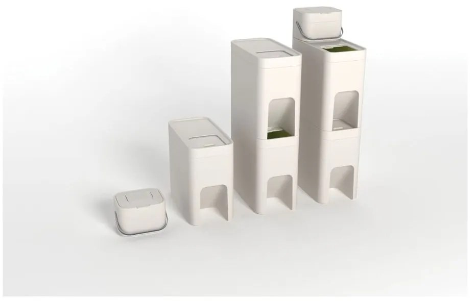 Recipient pentru deșeuri compostabile Joseph Joseph IntelligentWaste, 4 l, alb