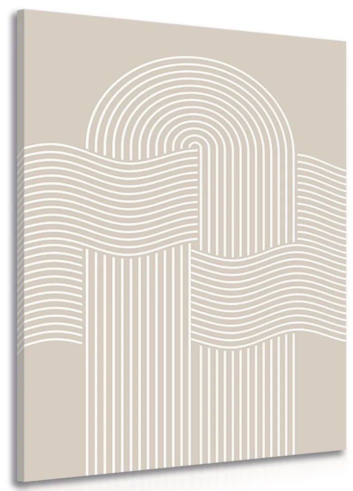 Tablou curcubeu de nisip modern Mid-Century