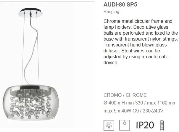 Pendul modern diametru 40cm AUDI-80 SP5 031743