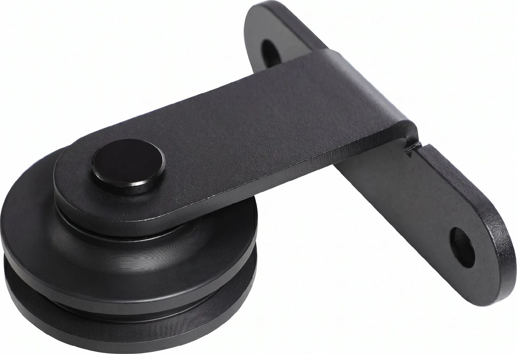 HOMCOM Set feronerie ușă culisantă, oțel carbon, suport 100 kg, pentru uși lemn 3.5-4.5 cm | Aosom Romania