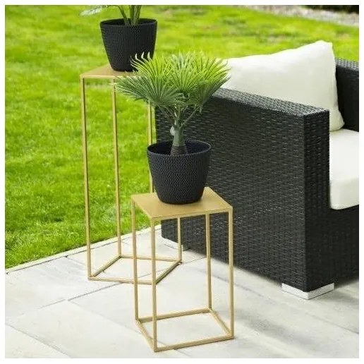 Suport pentru flori 40x24 cm, auriu