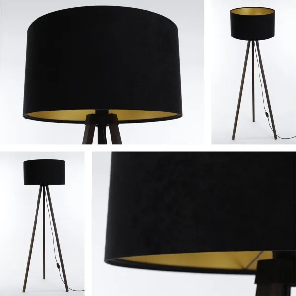 Lampadar STANDART 1xE27/60W/230V negru/maro