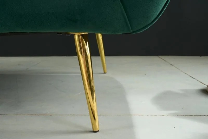 Canapea 2 locuri design elegant Noblesse, verde smarald