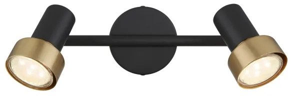 Spot Globo 57917-2G MASON 2xGU10/25W/230V negru/auriu
