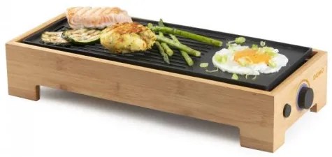 Gratar electric Teppan Yaki Domo DO9270G, 1000W, 36x14cm, Bambus