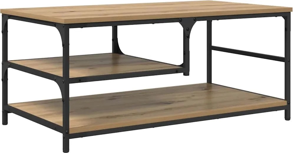 vidaXL Masă de cafea Stejar Artizanal 90 x 49 x 40 cm Lemn compozit