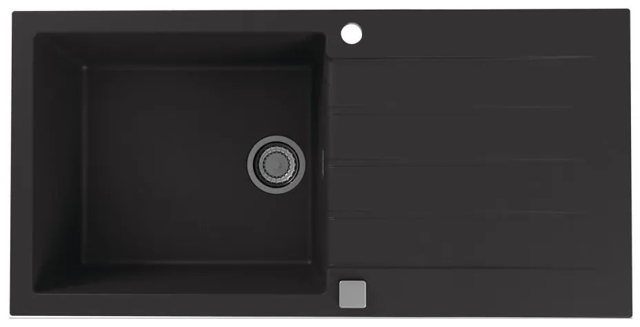 Chiuvetă de bucătărie ALVEUS 1140598 CADIT 100x50 cm negru