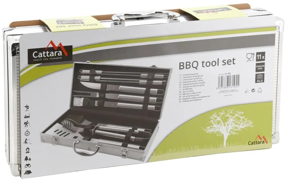 Set de instrumente pentru grătar ALU - 11buc