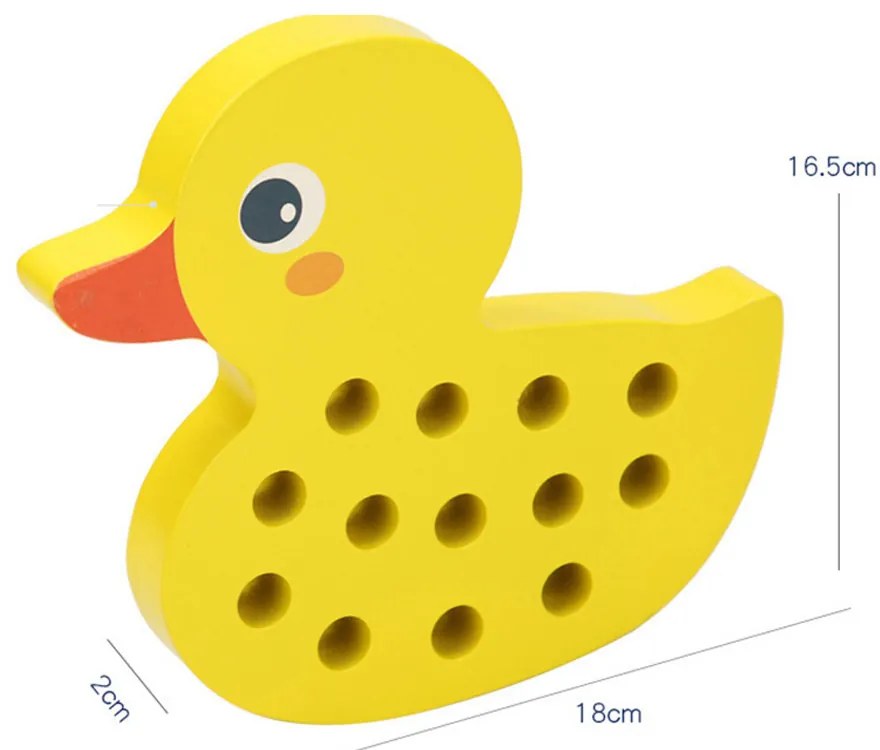 Rățușcă de lemn cu șireturi