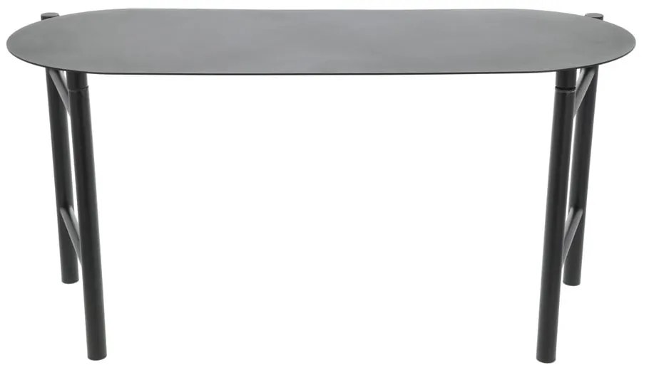 Bancă de grădină neagră din metal Disc – Zone