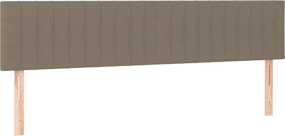 vidaXL Tăblii de pat, gri taupe, 160x5x78/88 cm, textil