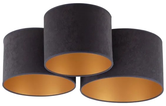 Duolla - Plafonieră ROLLER TRIO 3xE27/60W/230V antracit