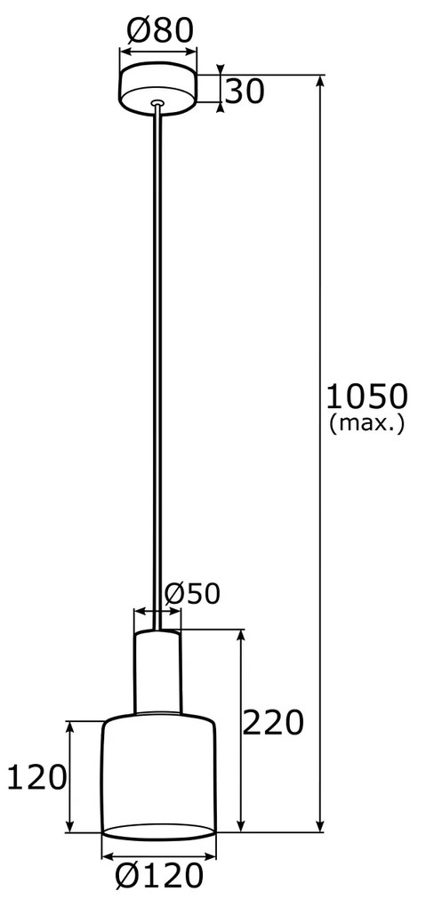 Pendul, Lustra suspendata design minimalist SINES 12cm, salvie