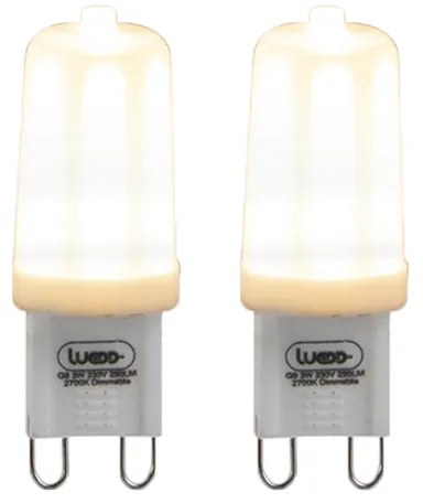 Set de 2 lămpi LED reglabile G9 3W 280 lm 2700K