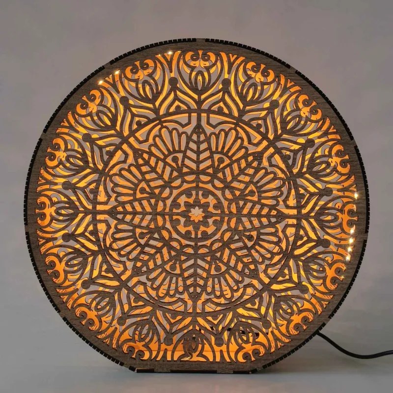 SENTOP | Lampă decorativă din lemn cu mandală | LYLI