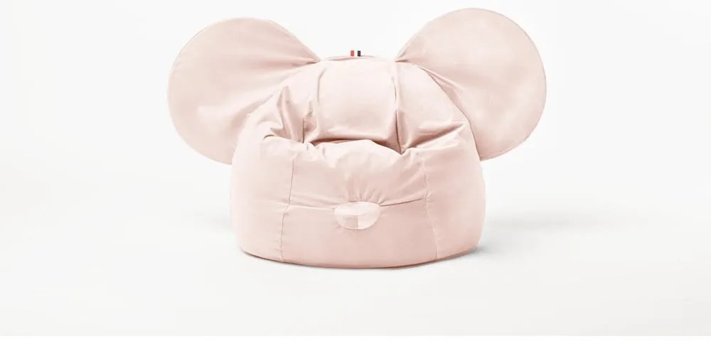 Fotoliu puf pentru copii roz deschis Ears – The Brooklyn Kids