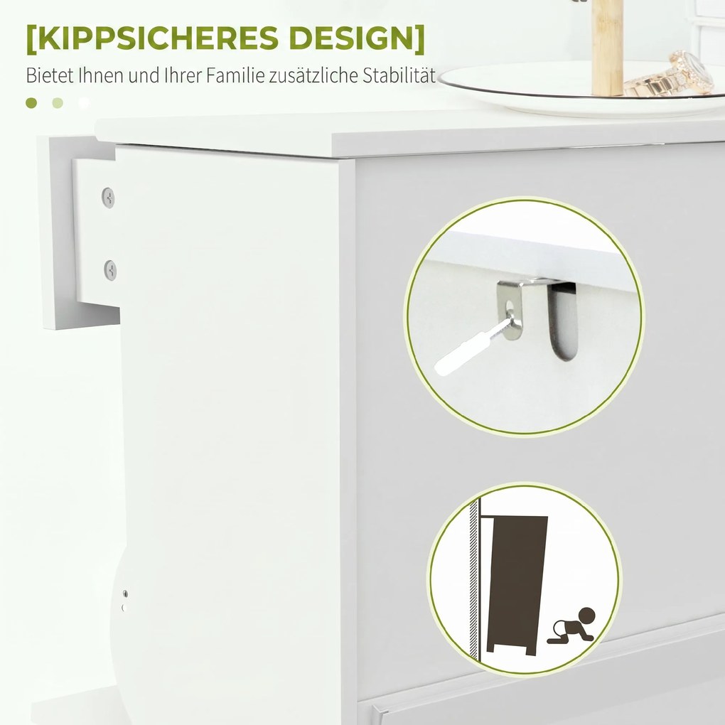HOMCOM Dulap Pantofi Slim cu 2 Uși, Sertar, Rafturi Reglabile, 8 Perechi, MDF, PAL, 60 x 23,5 x 98,5 cm, Alb | Aosom Romania