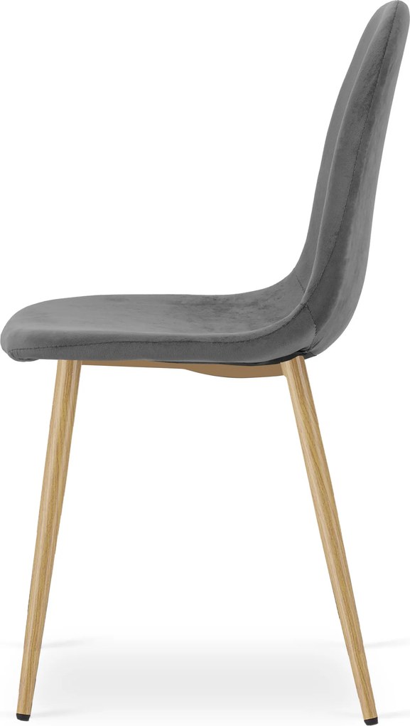 Scaun de masa PADVA VELVET, gri inchis