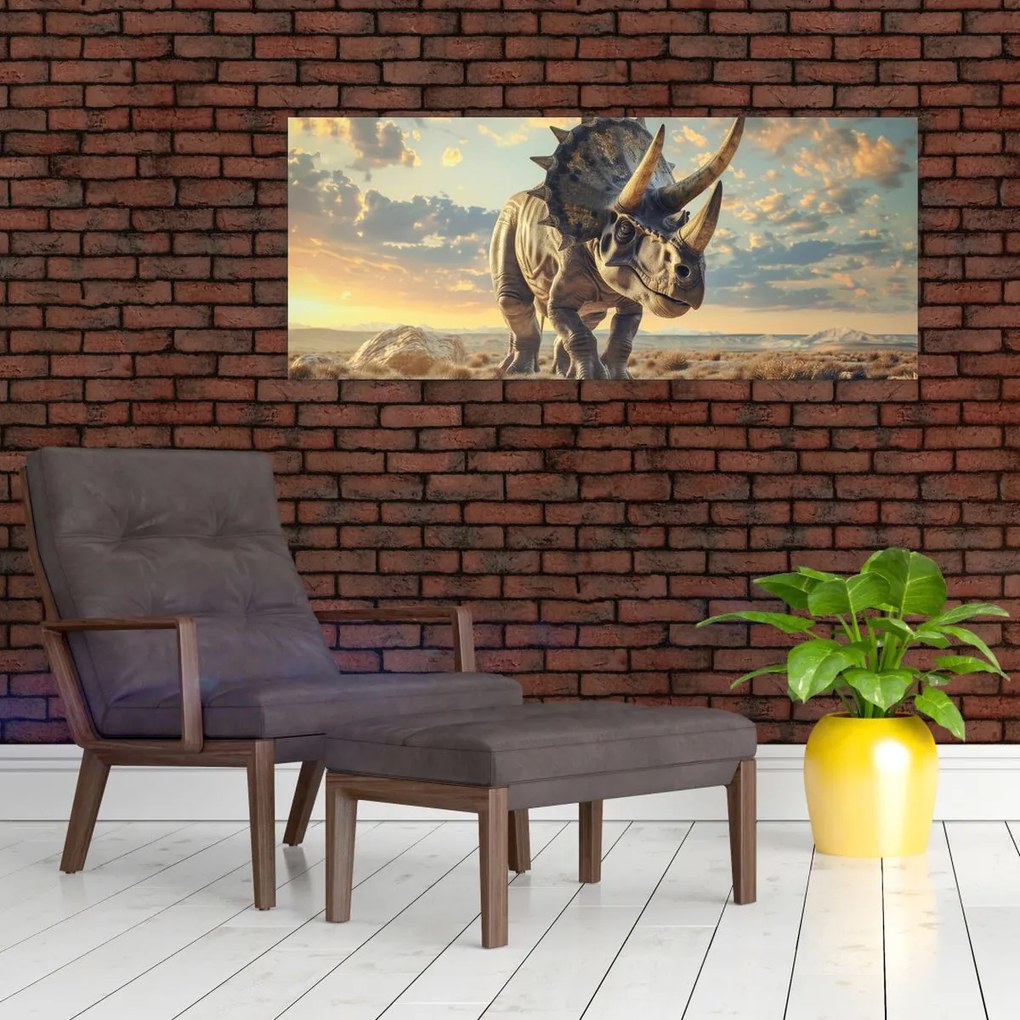 Tablou - Triceratops (120x50 cm)