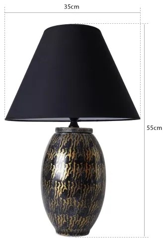 Lampă de masă RAMZES 1xE27/40W/230V neagră