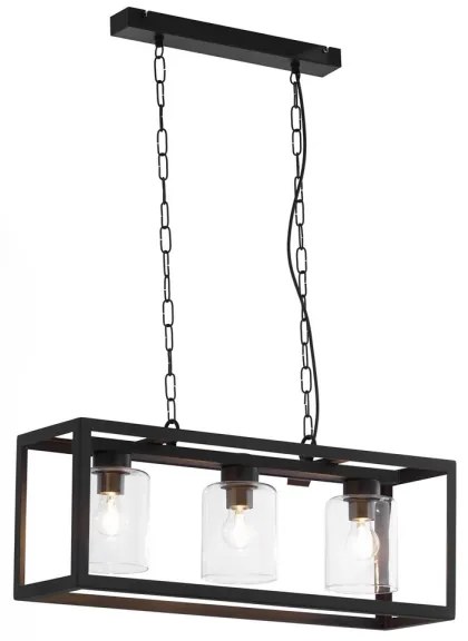 Jupiter 1805 - MC3 - Lustră pe lanț MACARI 3xE27/60W/230V negru