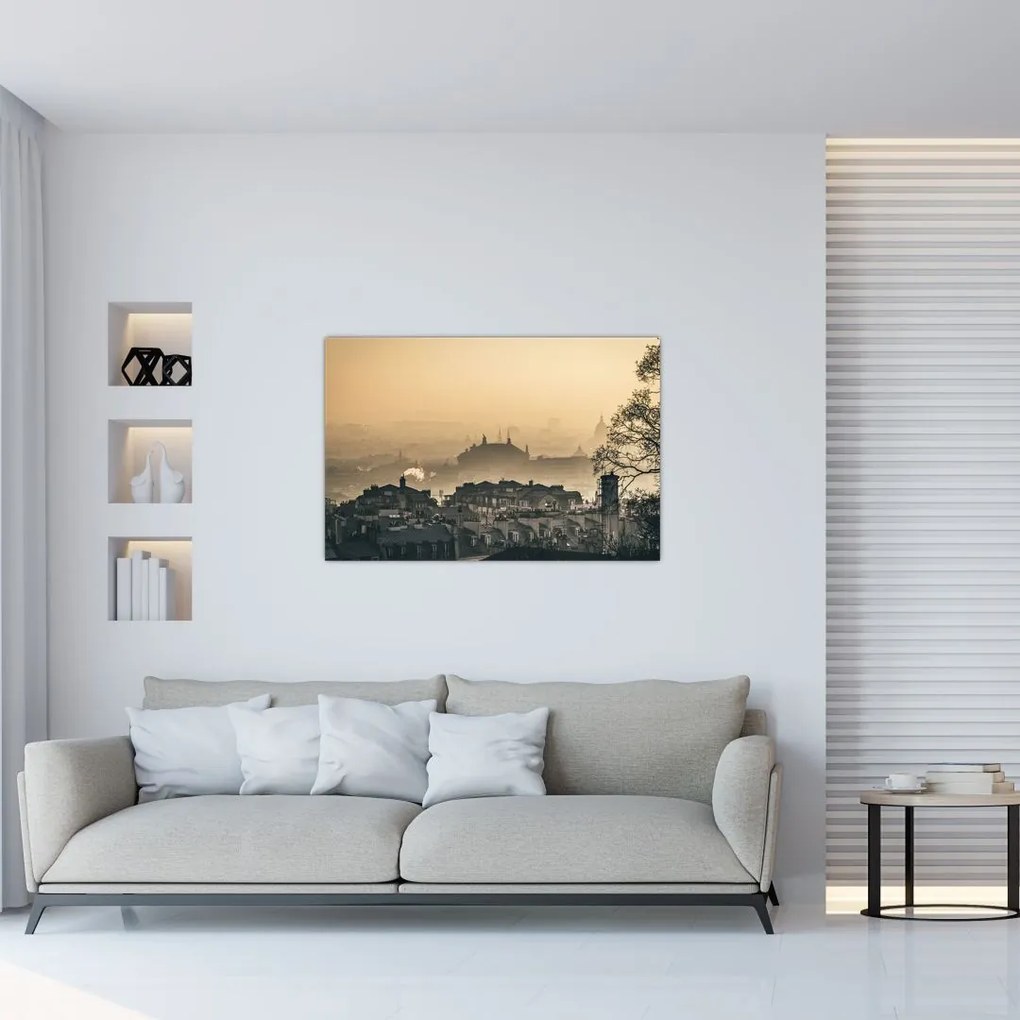 Tablou - Orașul în ceață (90x60 cm)