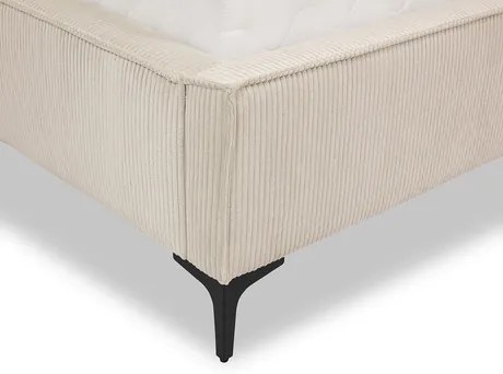 Pat de o persoană 120 cm Camtana (crem + Negru) (cu somieră) (cu sp. depozitare). 1103533