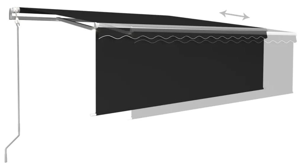 Copertina retractabila automat cu stor, antracit, 4,5x3 m Antracit, 4.5 x 3 m