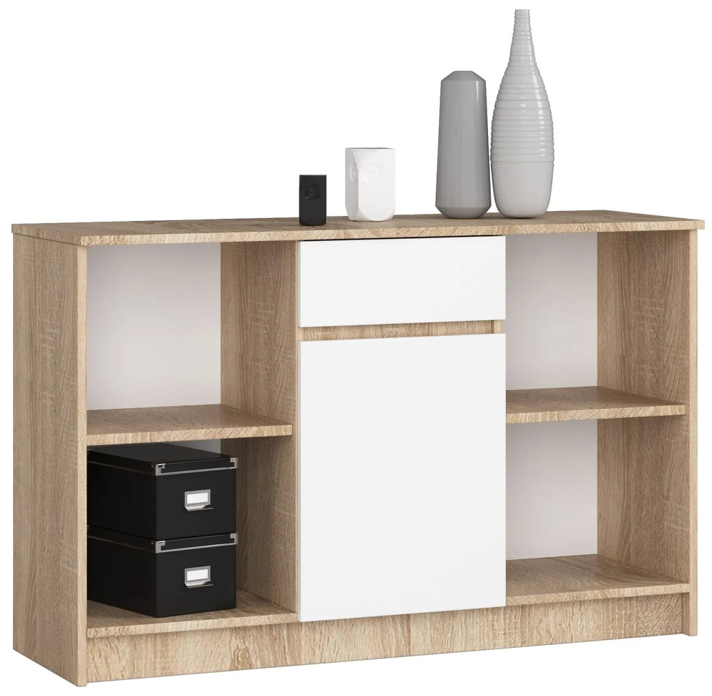 Comodă Briar (Stejar sonoma + Alb). 1069833